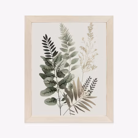 Poster med ram - Watercolor plant twigs with