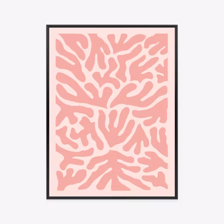Poster med ram - Abstract botanical plants pattern