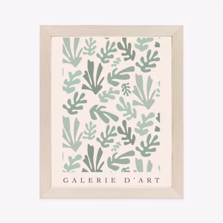 Poster med ram - Retro botanical pattern inspired