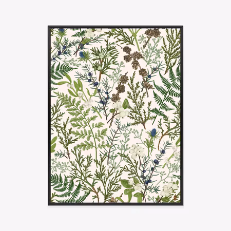 Poster med ram - Wild plants on a beige background