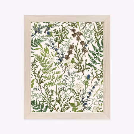 Poster med ram - Wild plants on a beige background