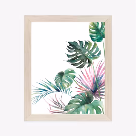 Poster med ram - Botanical pattern of watercolor