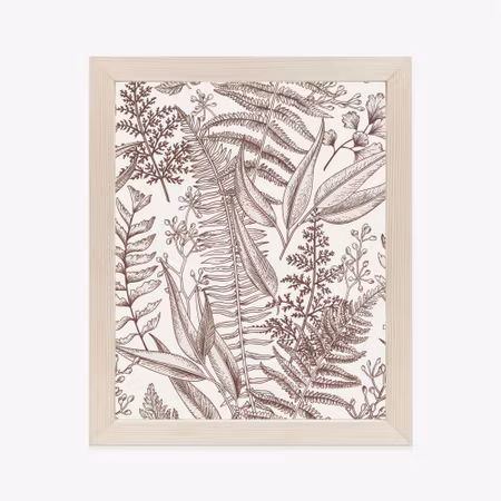 Poster med ram - Field vegetation in vintage style