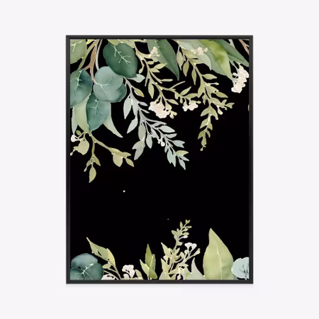 Poster med ram - Hanging branches and leaves