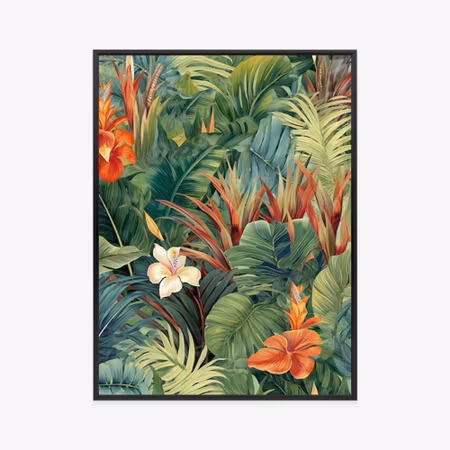 Poster med ram - Colorful plants and flowers