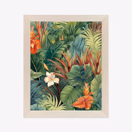 Poster med ram - Colorful plants and flowers