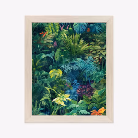 Poster med ram - Colorful vegetation in a green