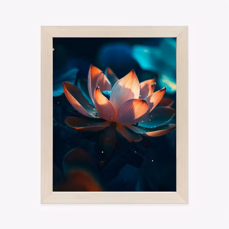 Poster med ram - Abstract lotus flower