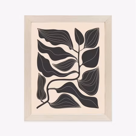 Poster med ram - Minimalist plant trendy pattern