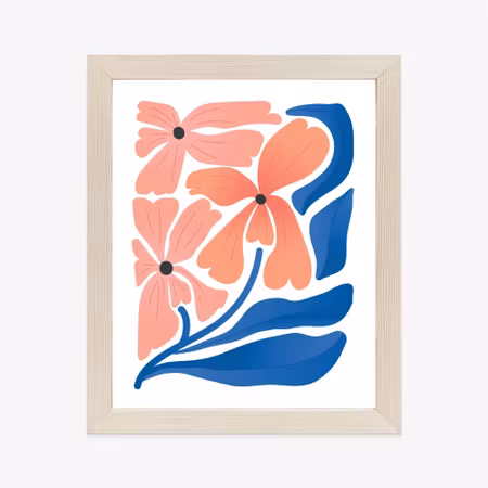 Poster med ram - Spring flowers abstraction