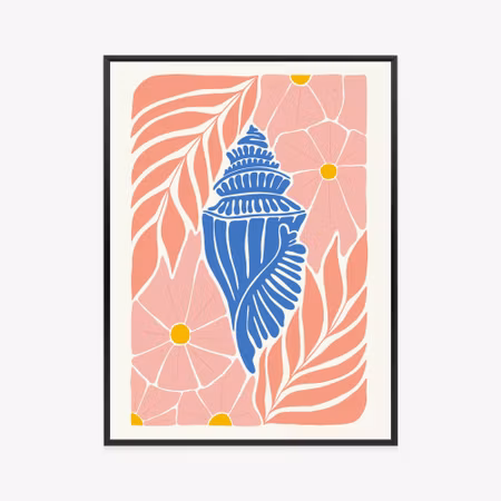 Poster med ram - Abstract minimalist plants in
