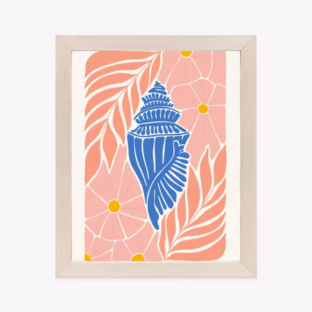 Poster med ram - Abstract minimalist plants in