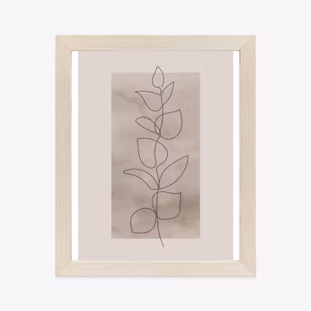 Poster med ram - Abstract minimalist plant on a