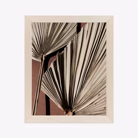 Poster med ram - Exotic palm leaves close up