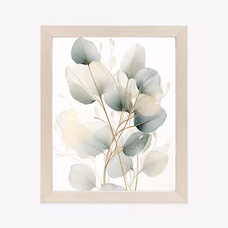 Poster med ram - Eucalyptus olive green leaves