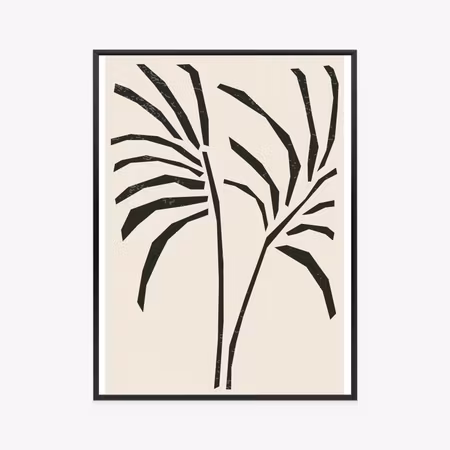 Poster med ram - Matisse style leaves