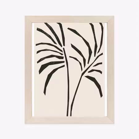 Poster med ram - Matisse style leaves