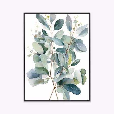 Poster med ram - Eucalyptus branches bouquet