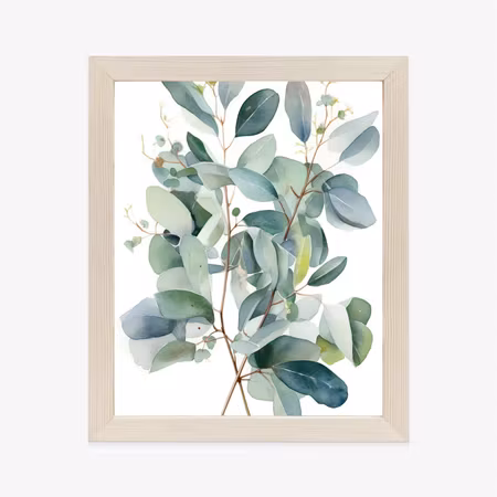 Poster med ram - Eucalyptus branches bouquet