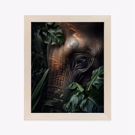 Poster med ram - Portrait of an elephant among