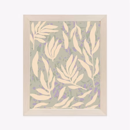 Poster med ram - Botanical pattern with beige