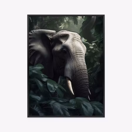 Poster med ram - Lush jungle vegetation and an