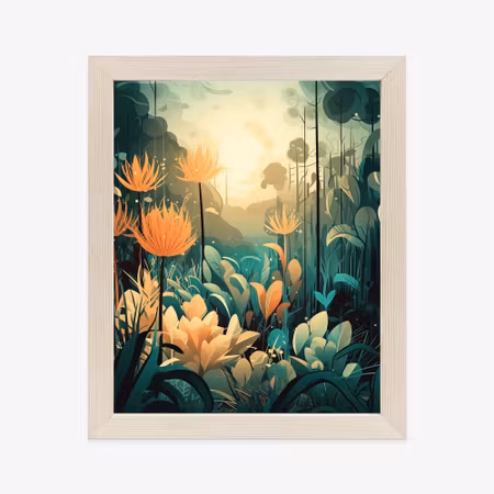 Poster med ram - Vegetation in a tropical jungle