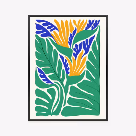 Poster med ram - Abstract plants in the matisse