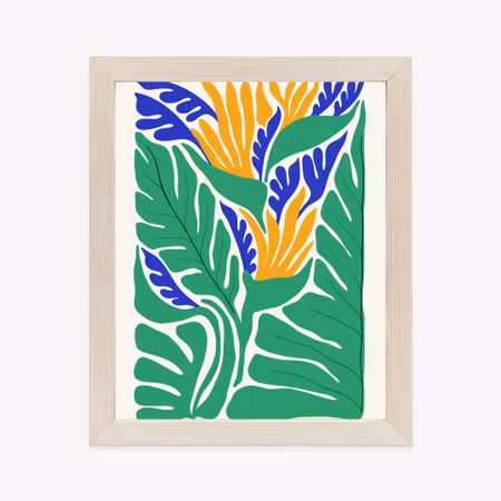 Poster med ram - Abstract plants in the matisse
