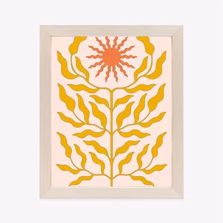 Poster med ram - Minimalist boho style plant