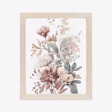 Poster med ram - Bouquet of pastel romantic
