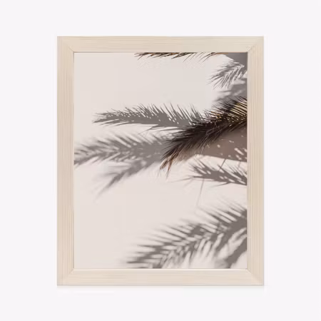 Poster med ram - Palm leaves with shadow