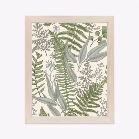 Poster med ram - Vintage wild plants on a beige