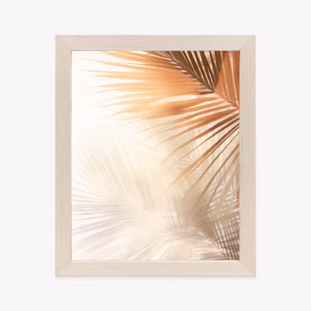 Poster med ram - Tropical palm leaves with shadow