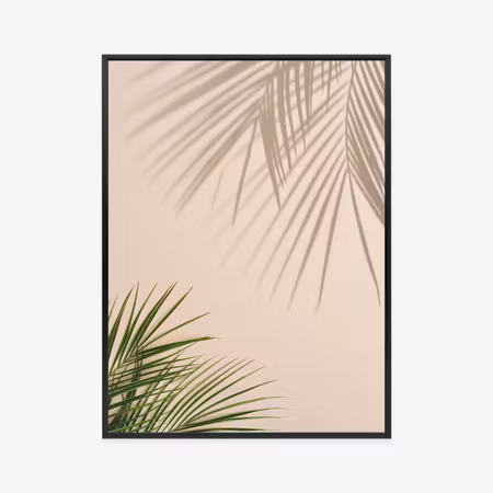 Poster med ram - Summer natural green palm leaves