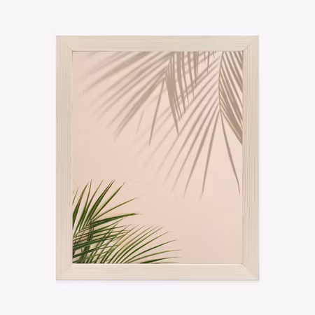 Poster med ram - Summer natural green palm leaves