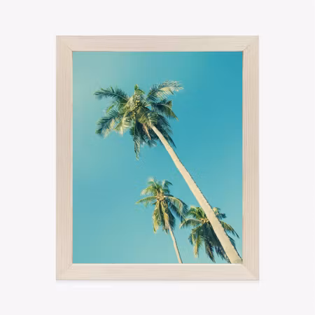 Poster med ram - Tropical background with palm
