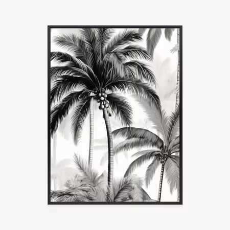 Poster med ram - Palm trees with fruit