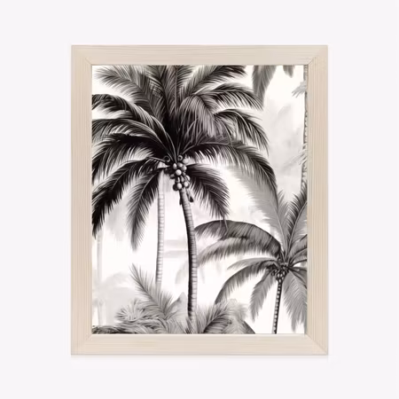 Poster med ram - Palm trees with fruit