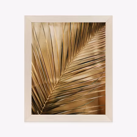 Poster med ram - Golden palm leaves