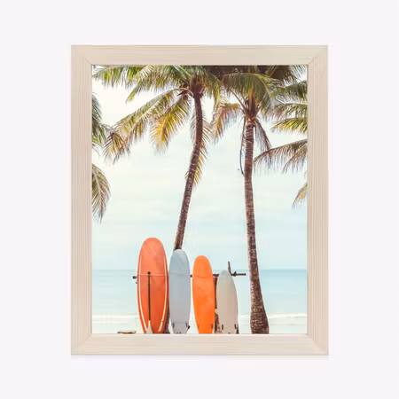 Poster med ram - Surfing and palm trees