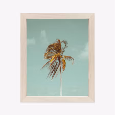 Poster med ram - Lonely palm tree