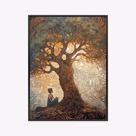 Poster med ram - Woman at the tree of life