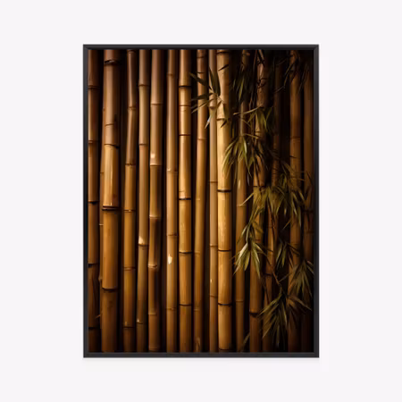 Poster med ram - Bamboo wall