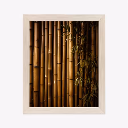 Poster med ram - Bamboo wall