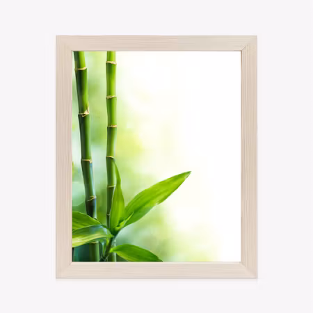 Poster med ram - Many bamboo stalks and light