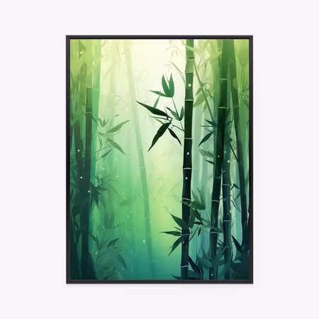 Poster med ram - Bamboo forest in the sun