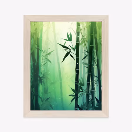 Poster med ram - Bamboo forest in the sun