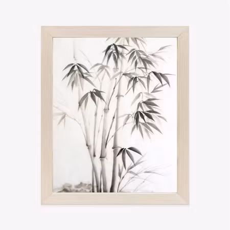 Poster med ram - Brown bamboo