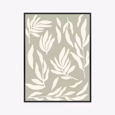 Poster med ram - Botanical graphics with beige